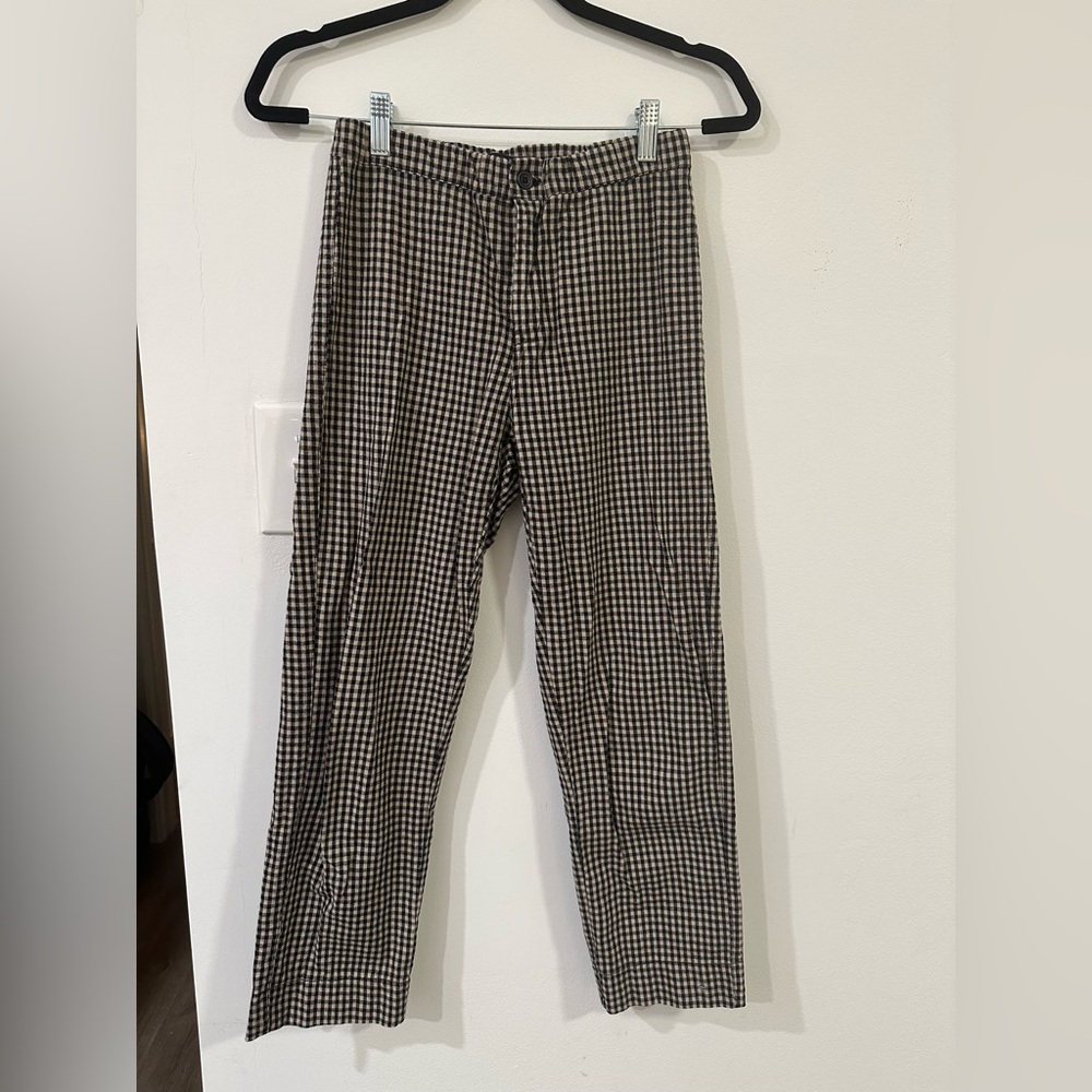 Brandy Melville plaid cropped ankle pant